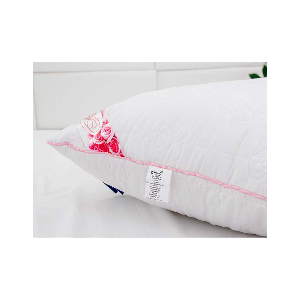 Подушка Руно Rose з волокном рози біла 50х70 см (310.52Rose) - зображення 3