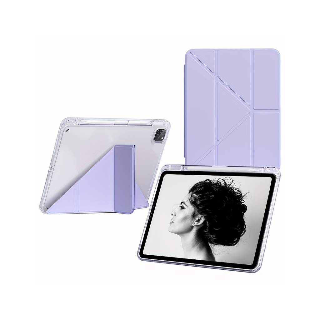 Чохол до планшета BeCover Ultra Slim Origami Transparent Apple iPad Pro 11" M4 2024 Purple (711692) - зображення 2