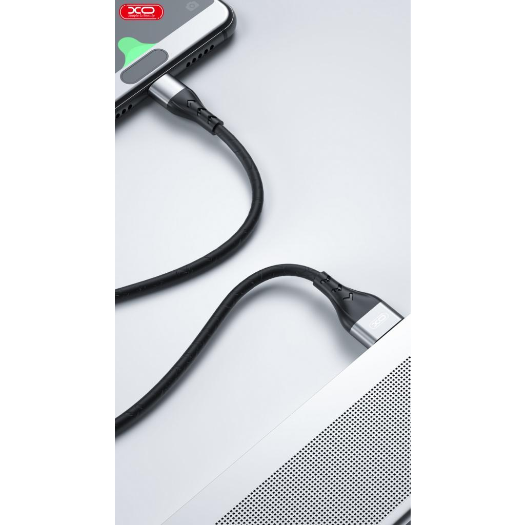 Дата кабель USB 2.0 AM to Lightning 1.0m 2.4A double-side grey XO (NB188-L-1-GR) - зображення 2