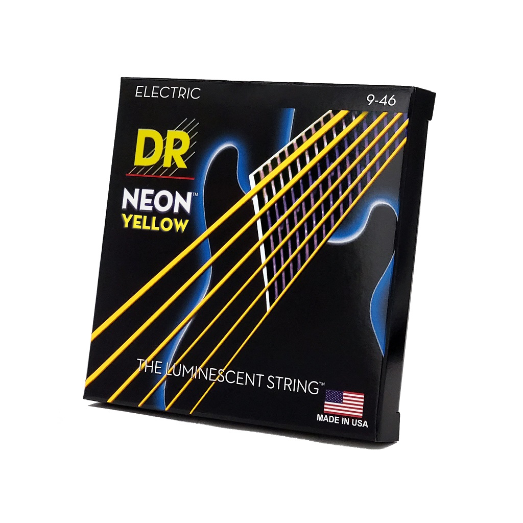 Струни для гітари DR Strings NEON Yellow Electric - Light Heavy (09-46) (NYE-9/46) - изображение 2