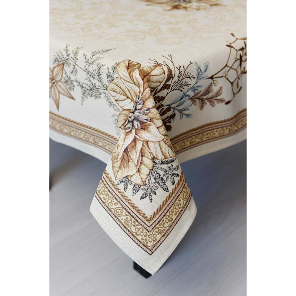 Скатертина Прованс гобеленова з велюром Золоте свято 135х180 см (036317) - зображення 3