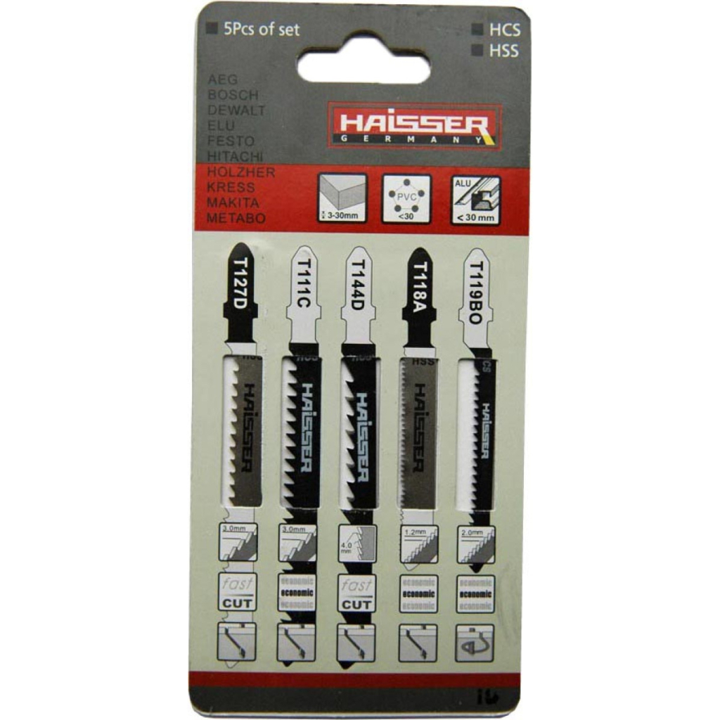 Полотно HAISSER пиляльне - T144D, 75мм, н-р 5шт (16573) - зображення 1