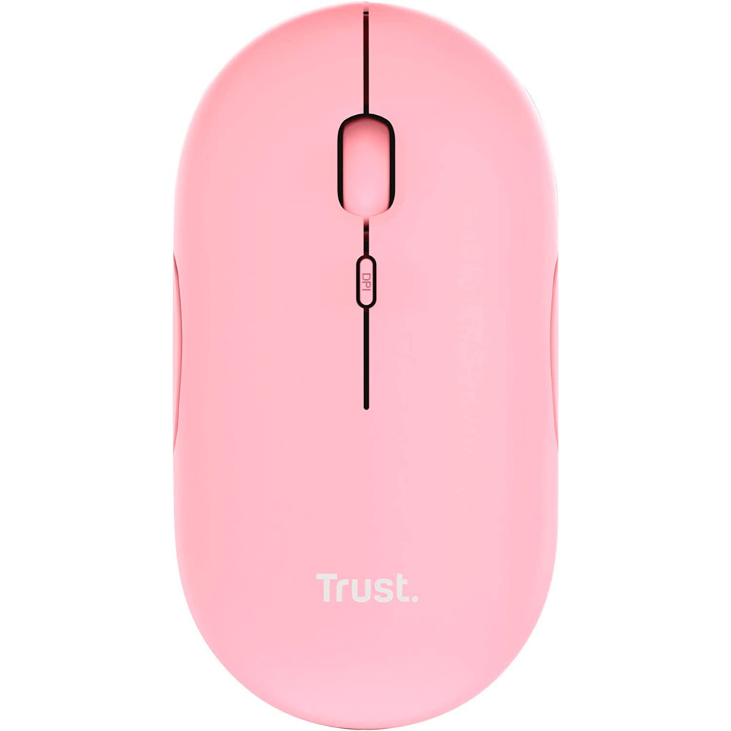Мишка Trust Puck Wireless/Bluetooth Silent Pink (24125) - зображення 1