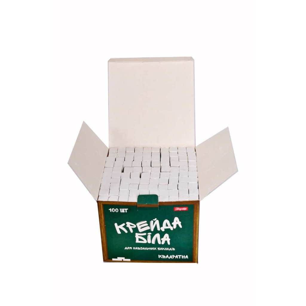 Крейда 1 вересня біла квадратна 12х12мм, 100 шт "Шкільний" (400070) - изображение 2