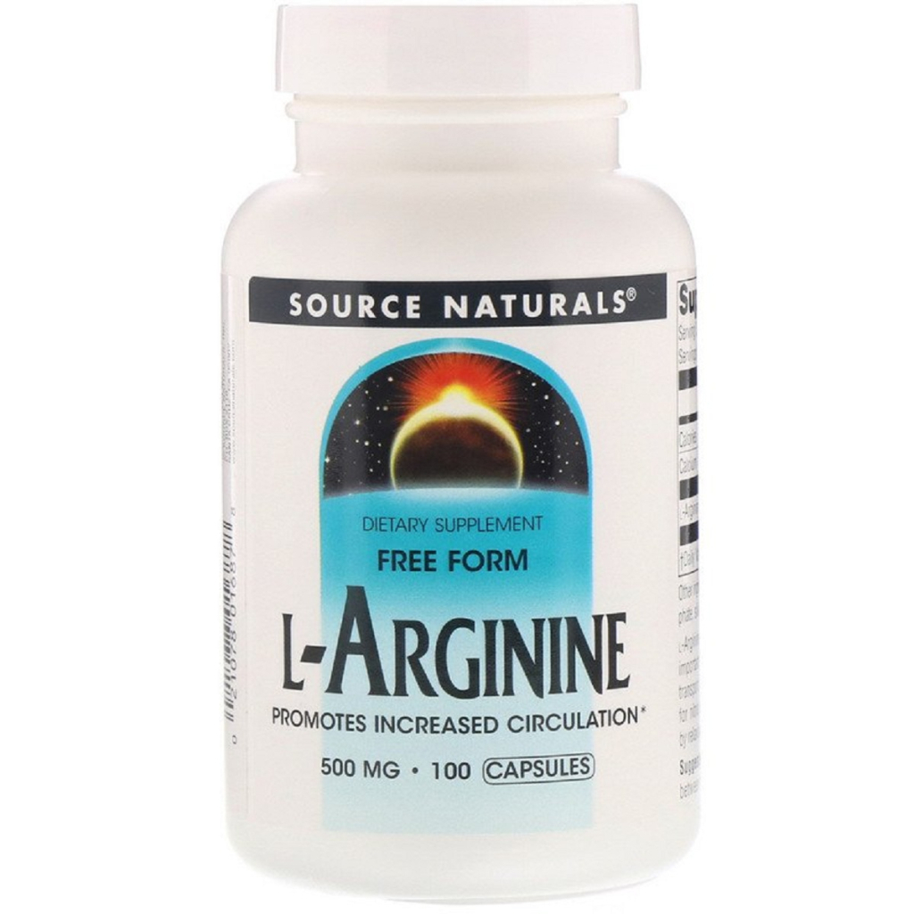 Амінокислота Source Naturals L-Аргінін 500мг, 100 капсул (SN1687) - зображення 1