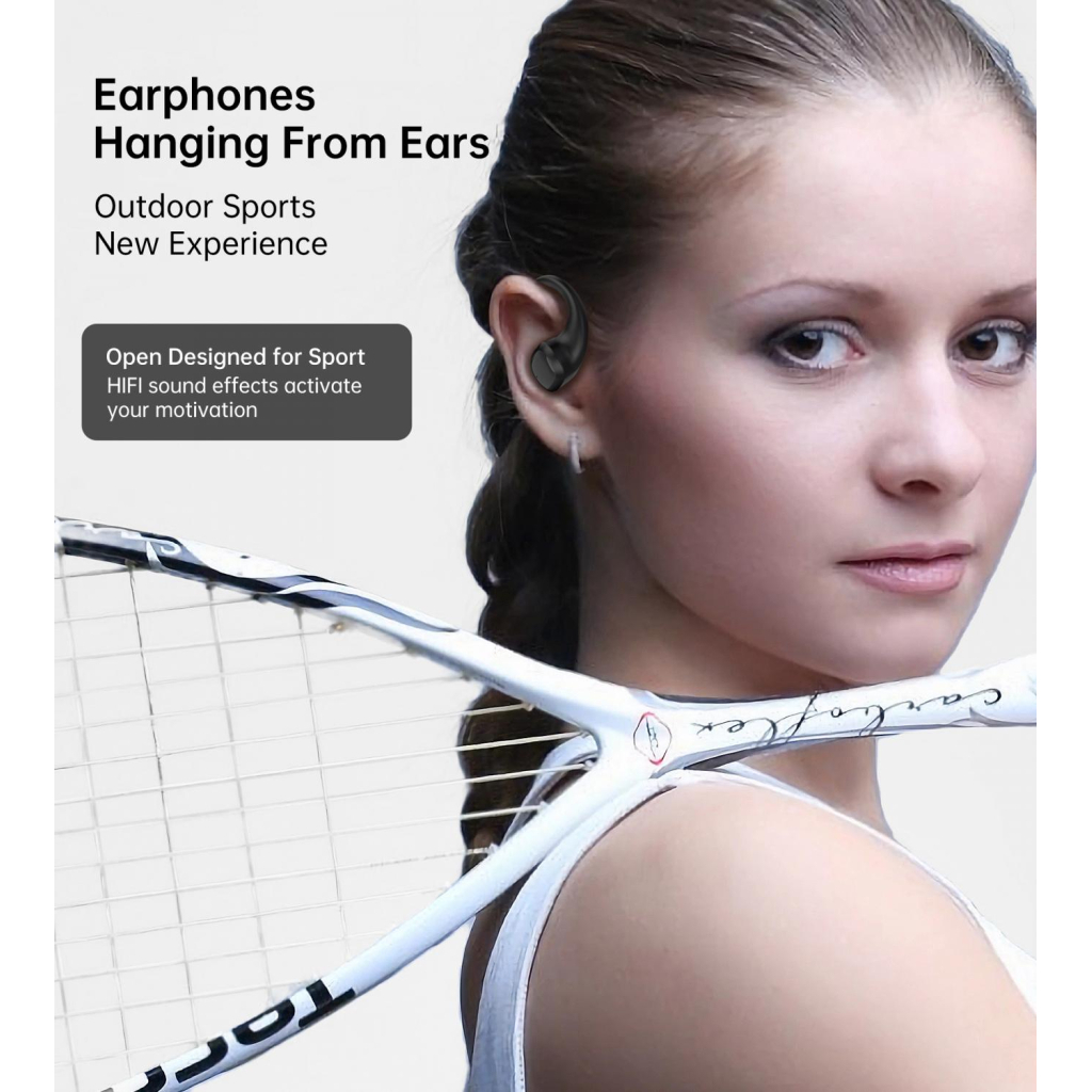 Навушники Choetech Open-ear з LED дисплеєм Black (BH-T25-BK) - зображення 5