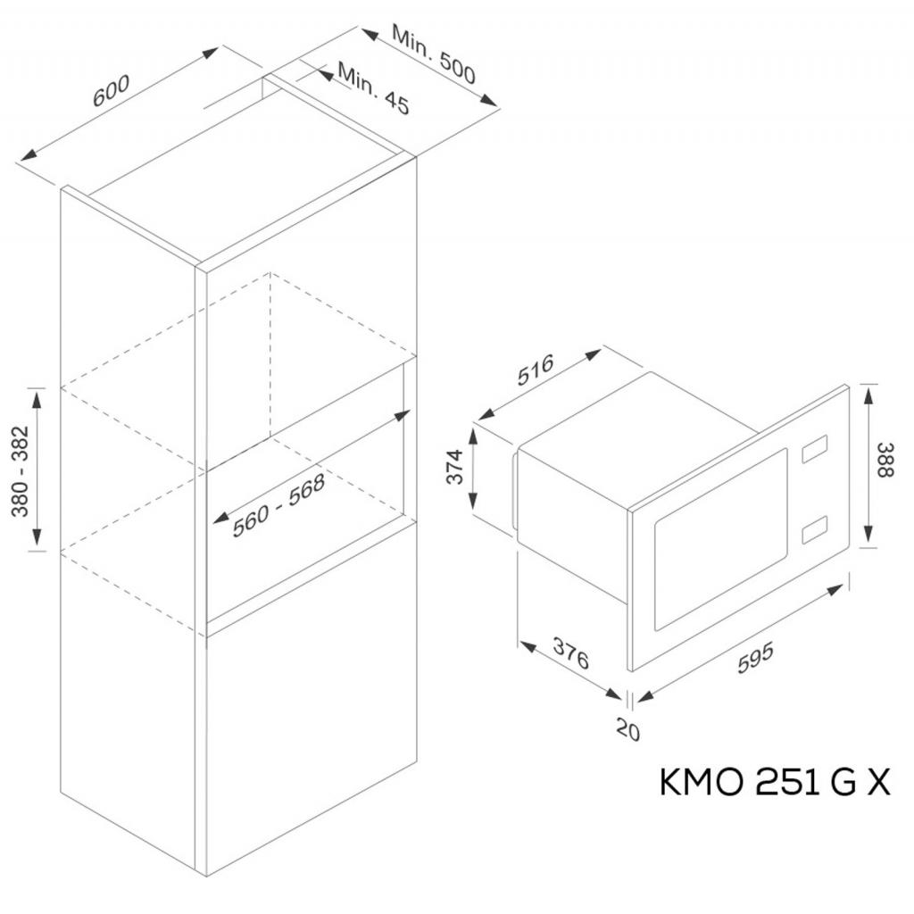 Мікрохвильова піч Kernau KMO 251 G X - зображення 2