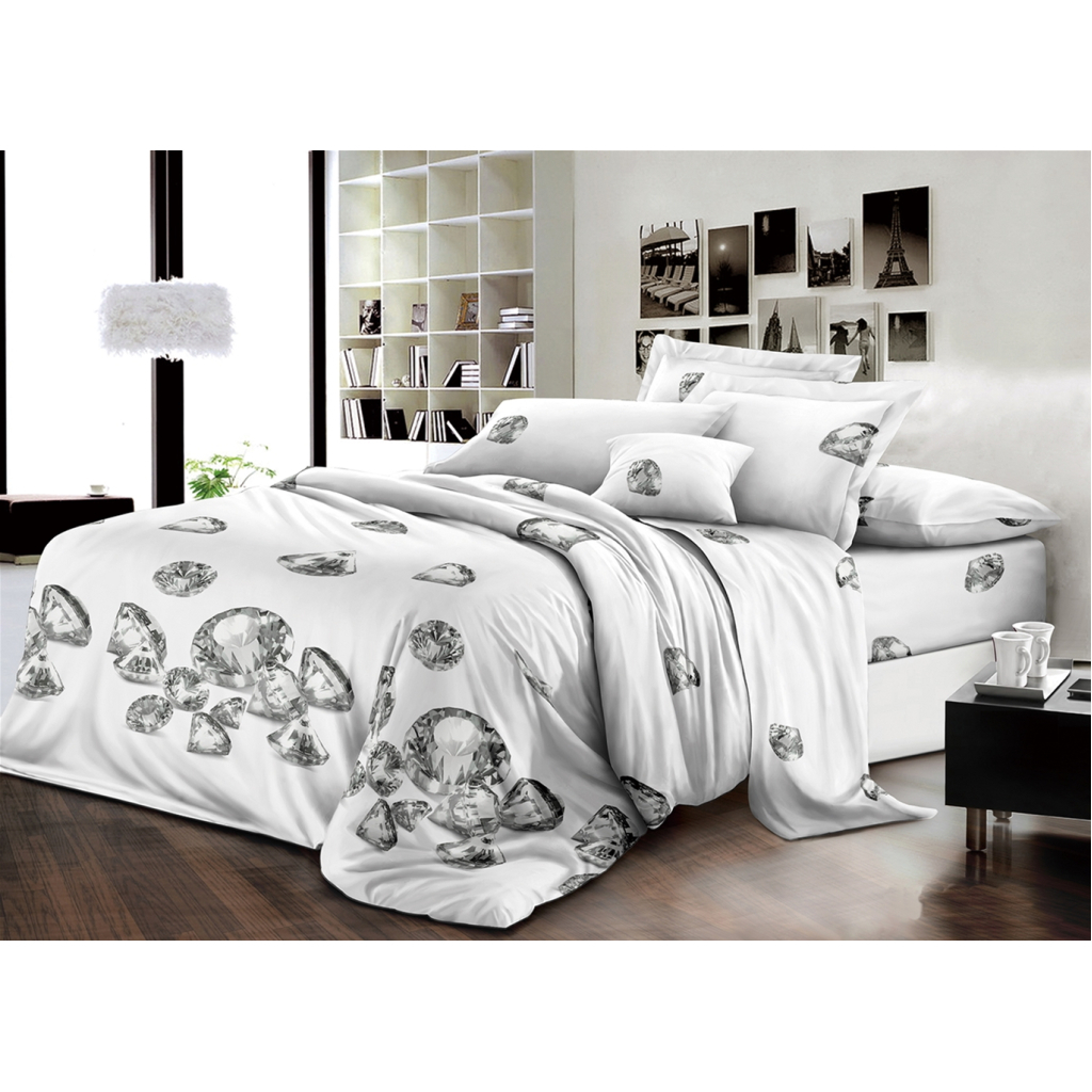 Постільна білизна MirSon Бязь Premium 17-0128 Diamand 200х220 (2200001611887) - зображення 1
