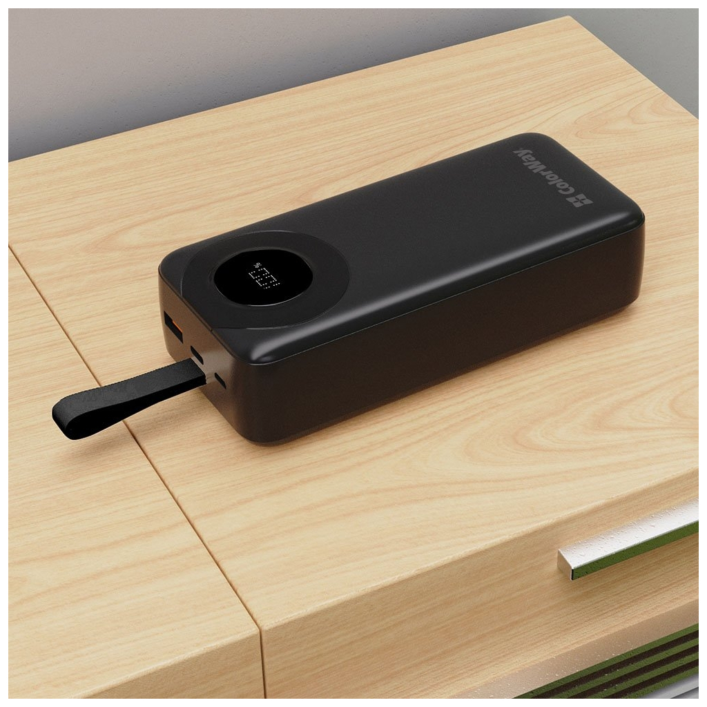 Батарея універсальна ColorWay 30 000 mAh EnergyPlus PD/18W, QC3.0/22.5W, Black (CW-PB300LPB4BK-PDD) - зображення 8