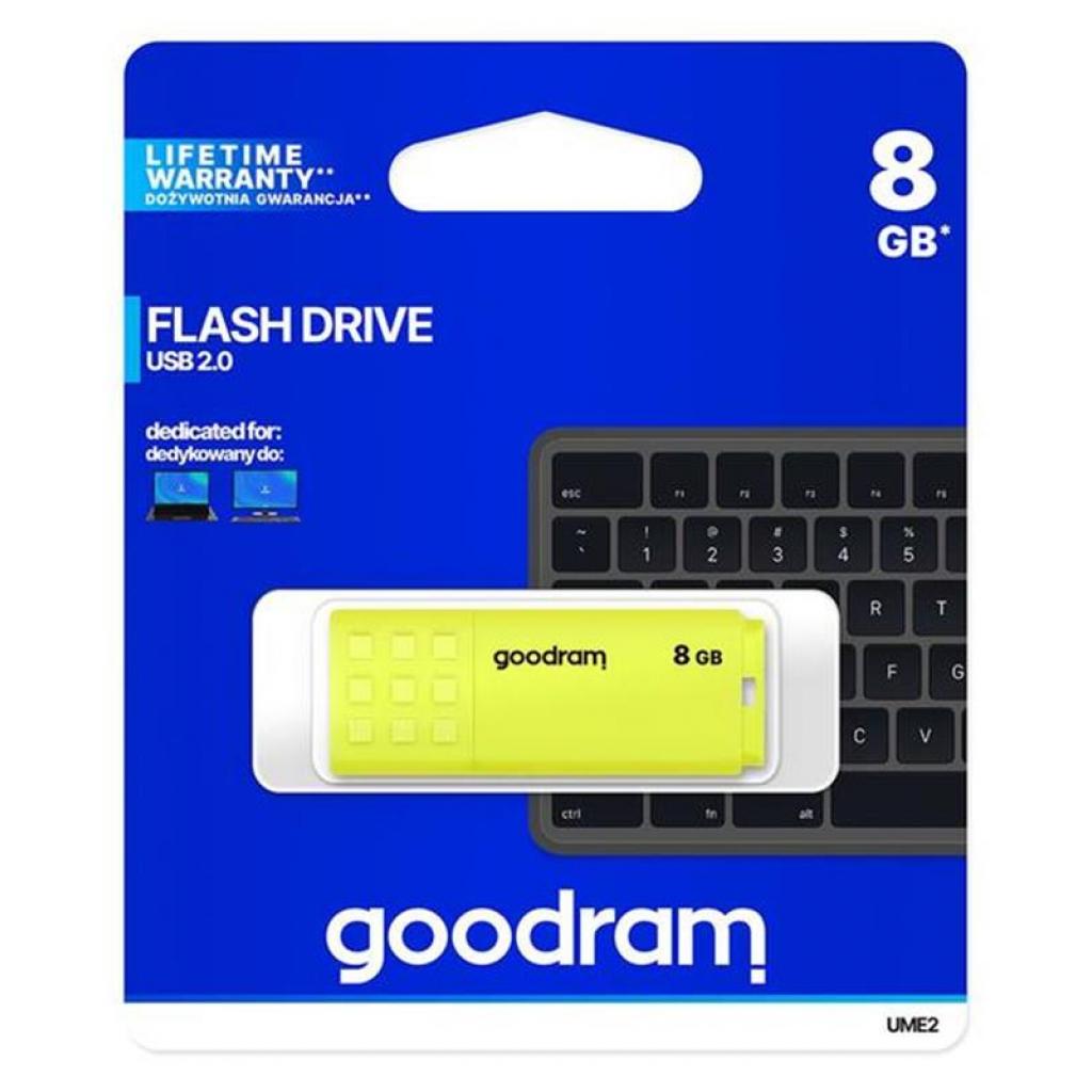 USB флеш накопичувач Goodram 8GB UME2 Yellow USB 2.0 (UME2-0080Y0R11) - зображення 4