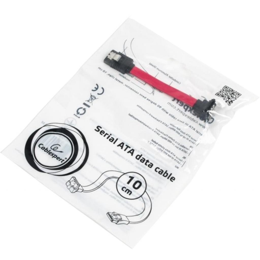 Кабель для передачі даних SATA III 0.1m угловой Cablexpert (CC-SATAM-DATA90-0.1M) - зображення 3