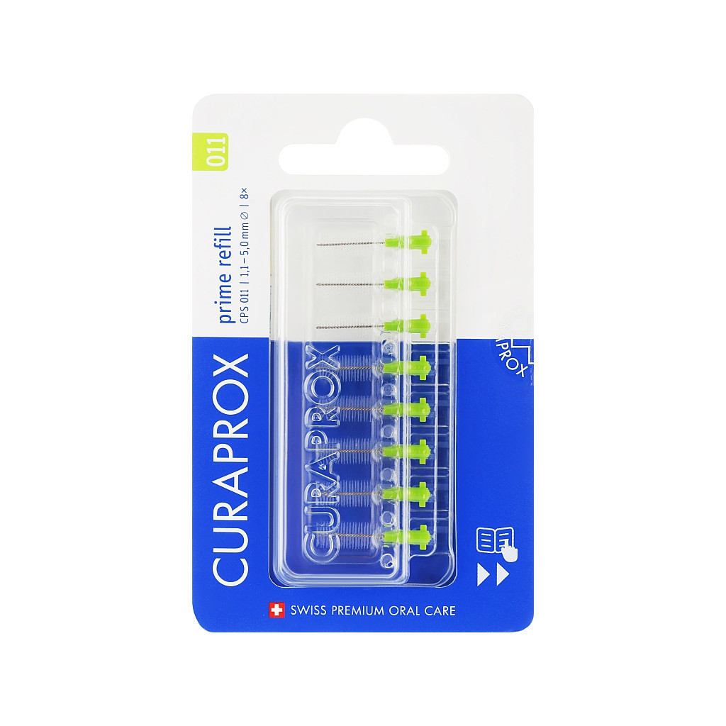 Щітки для міжзубних проміжків Curaprox Prime Refill CPS 011 D 1.1 - 5 мм Без тримача 8 шт. (7612412426557) - зображення 1
