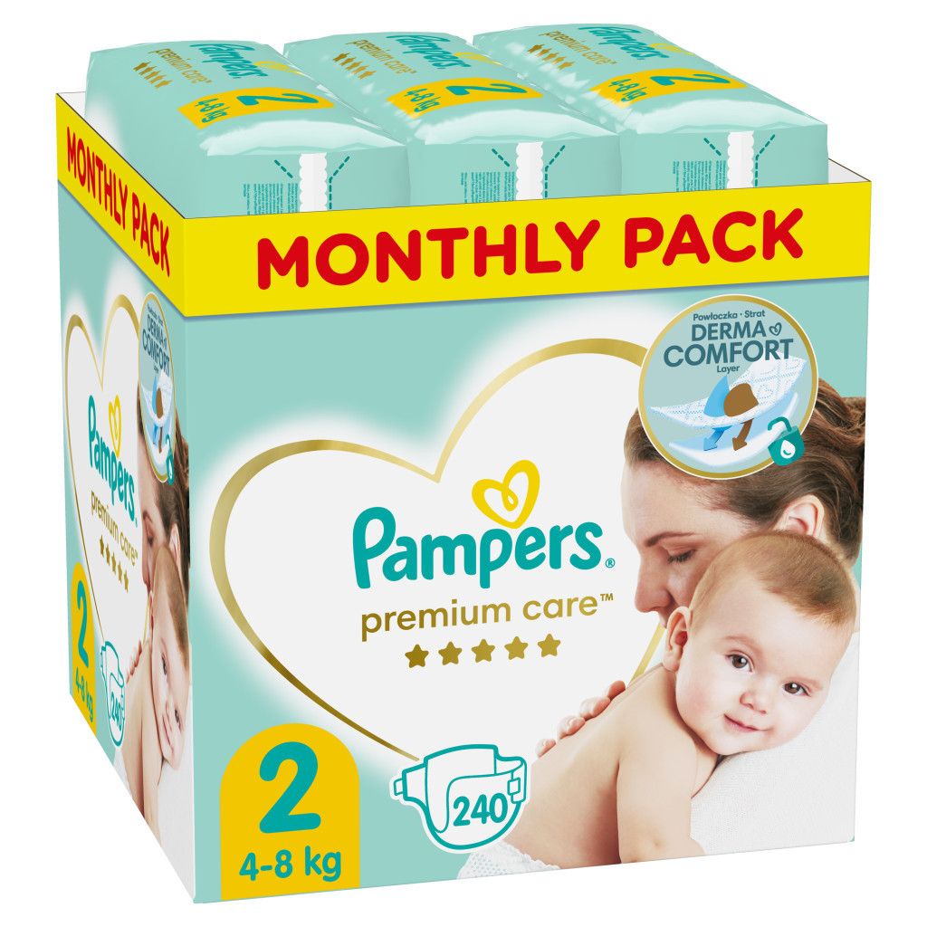 Підгузки Pampers Premium Care Mini Розмір 2 (4-8 кг) 240 шт (8001090379474) - зображення 1