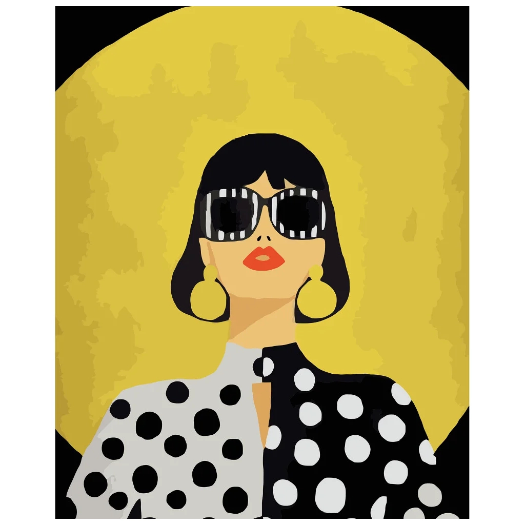 Картина по номерам Strateg Ретро дівчина 40х50 см (VA-3180) - зображення 1