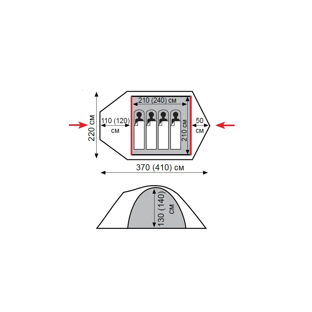 Намет Tramp Lair 4 (v2) (TRT-040) - зображення 12