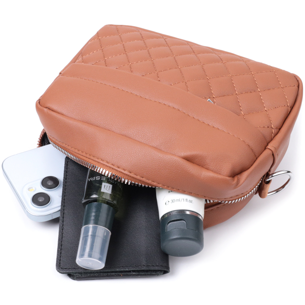 Сумка Vintage Жіноча крос-боді з монетницею з екошкіри Руда (22795) - зображення 8