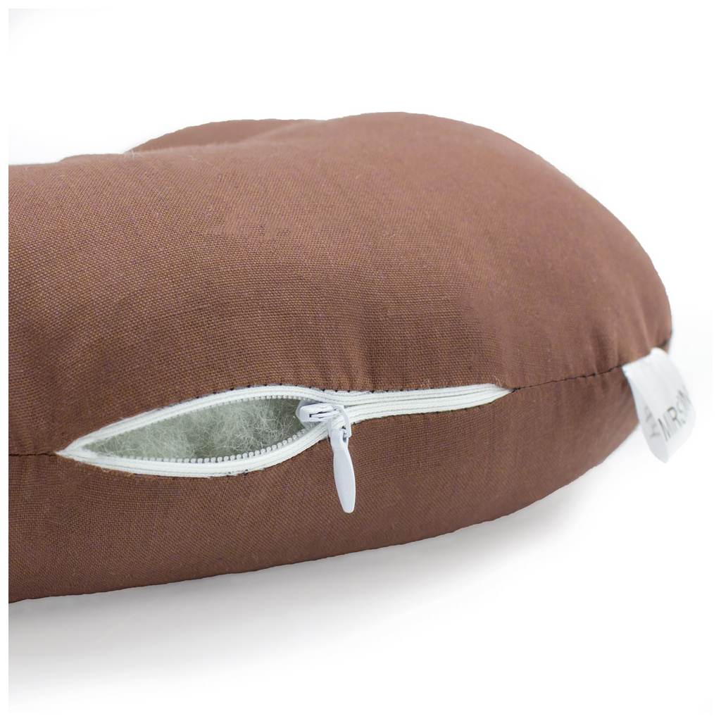 Подушка MirSon для подорожей №8740 Naturale Line 19-1217 Chocolate Perla 50% Memory (2200006348252) - зображення 2