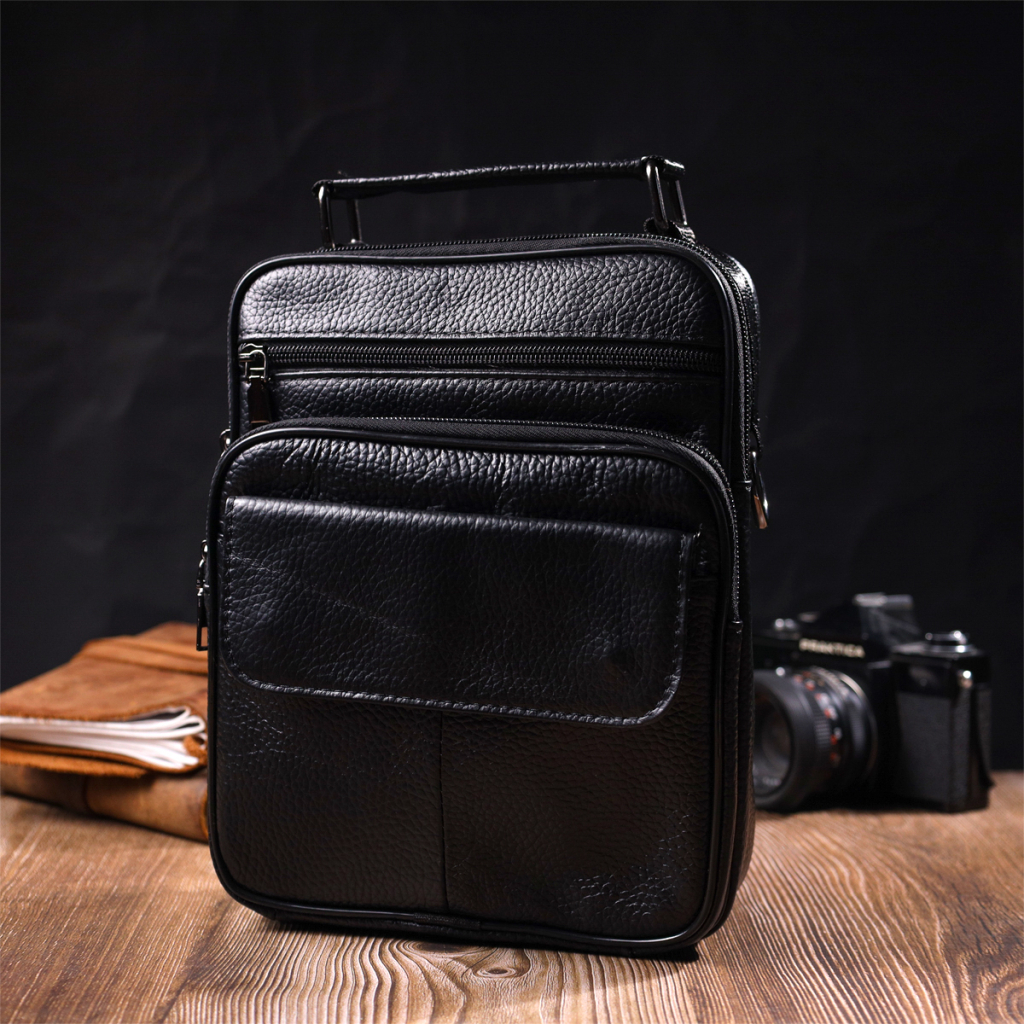 Сумка Vintage З натуральної шкіри Чорна (21953) - зображення 9