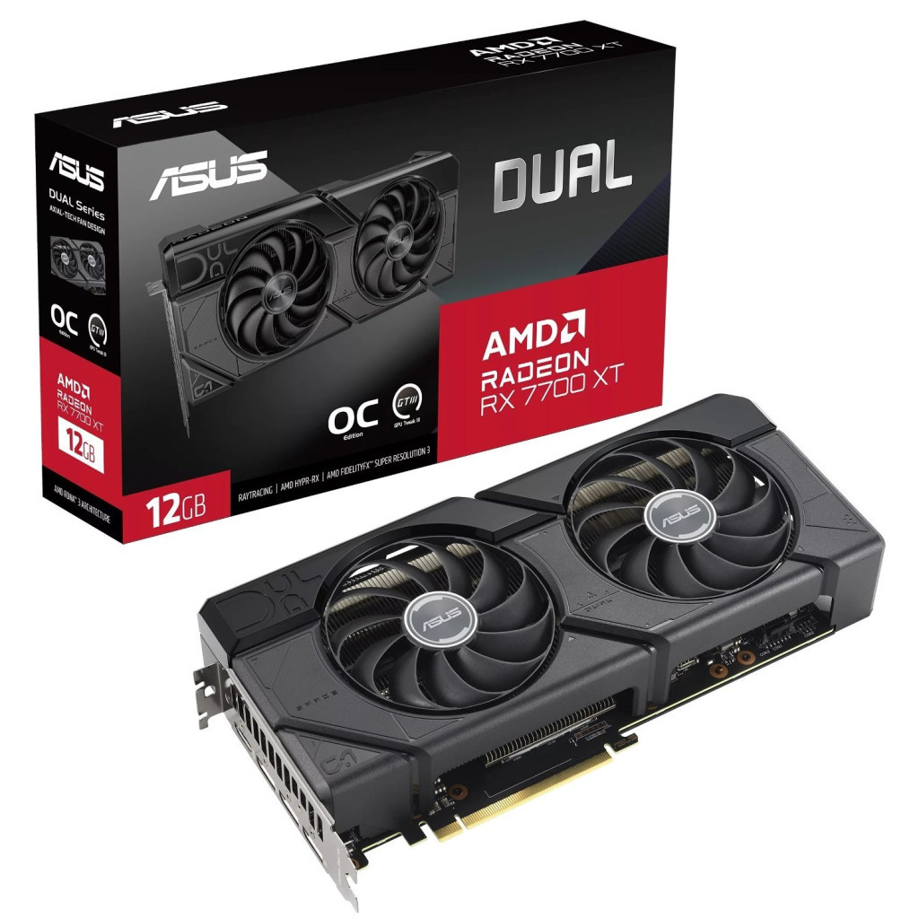 Відеокарта ASUS Radeon RX 7700 XT 12Gb DUAL OC (DUAL-RX7700XT-O12G) - зображення 2
