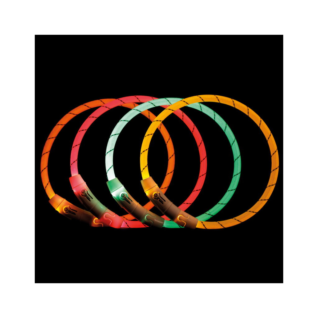 Нашийник для тварин Trixie світиться з USB M-L 45 см/7 мм рожевий (4053032127074) - зображення 4