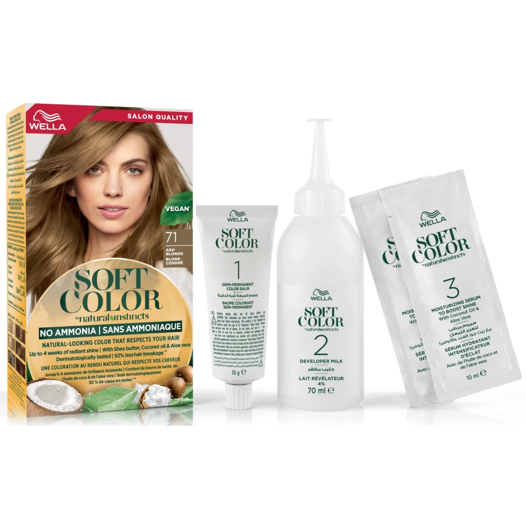 Фарба для волосся Wella Soft Color Безаміачна 71 - Попелястий блонд (3614228865760) - изображение 5