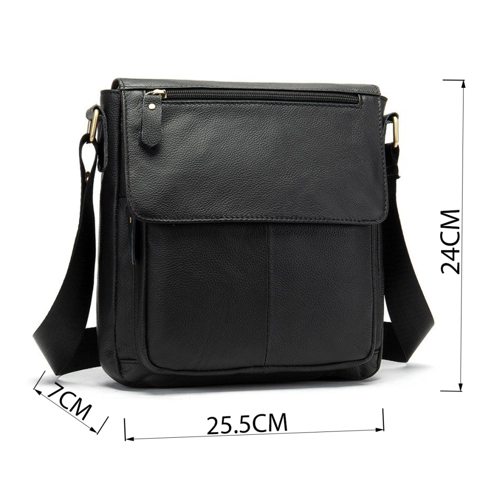 Сумка Vintage На плече зі шкіри Чорна (20021) - зображення 3