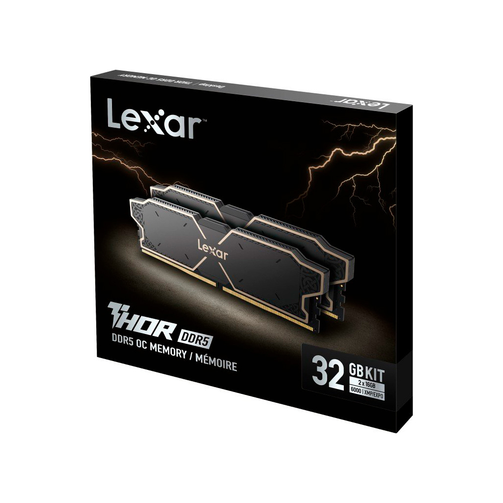 Модуль пам'яті для комп'ютера DDR5 32GB (2x16GB) 6000 MHz Thor Black Lexar (LD5U16G60C38LG-RGD) - зображення 7