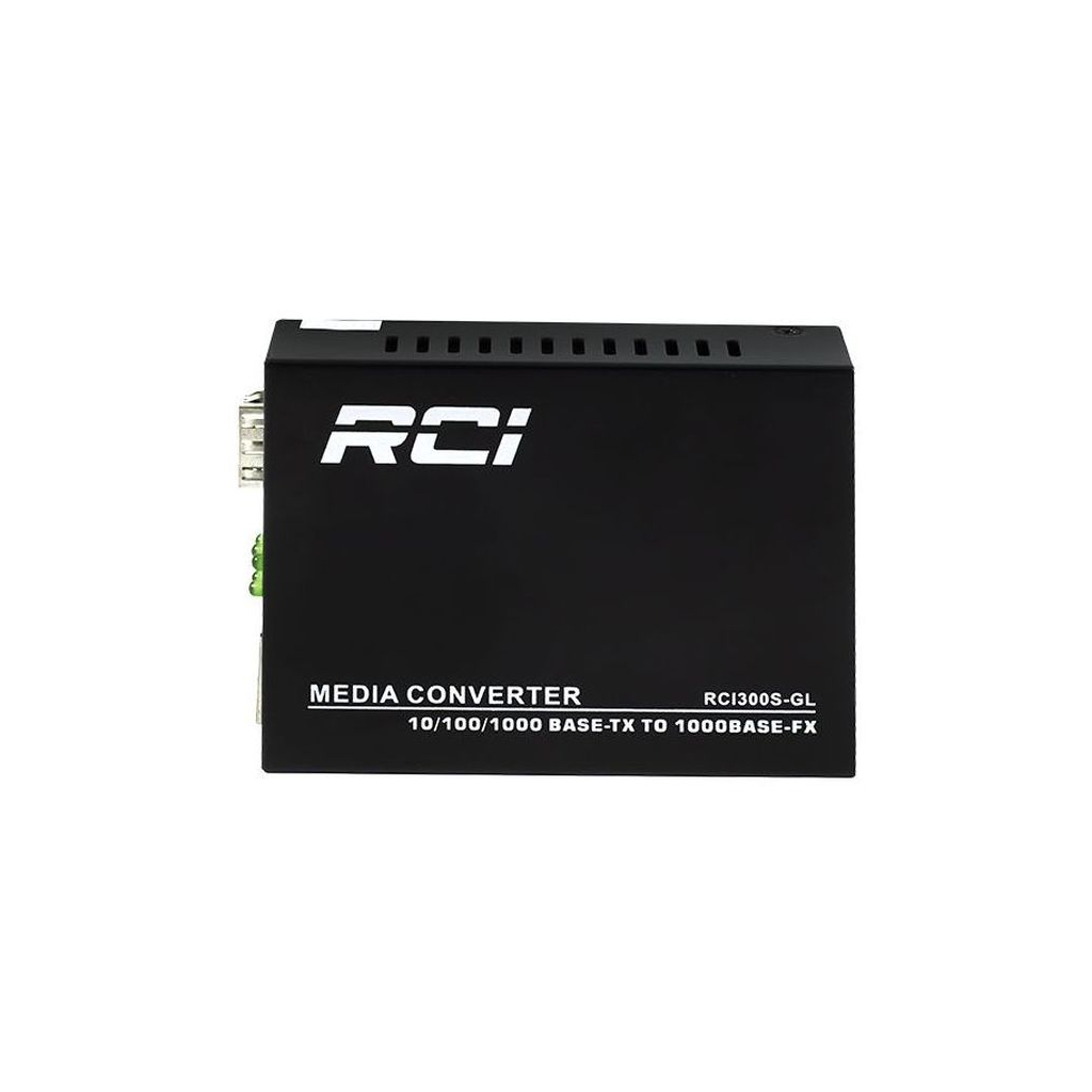 Медіаконвертер RCI 1G, SFP slot, RJ45, standart size metal case (RCI300S-GL) - зображення 1