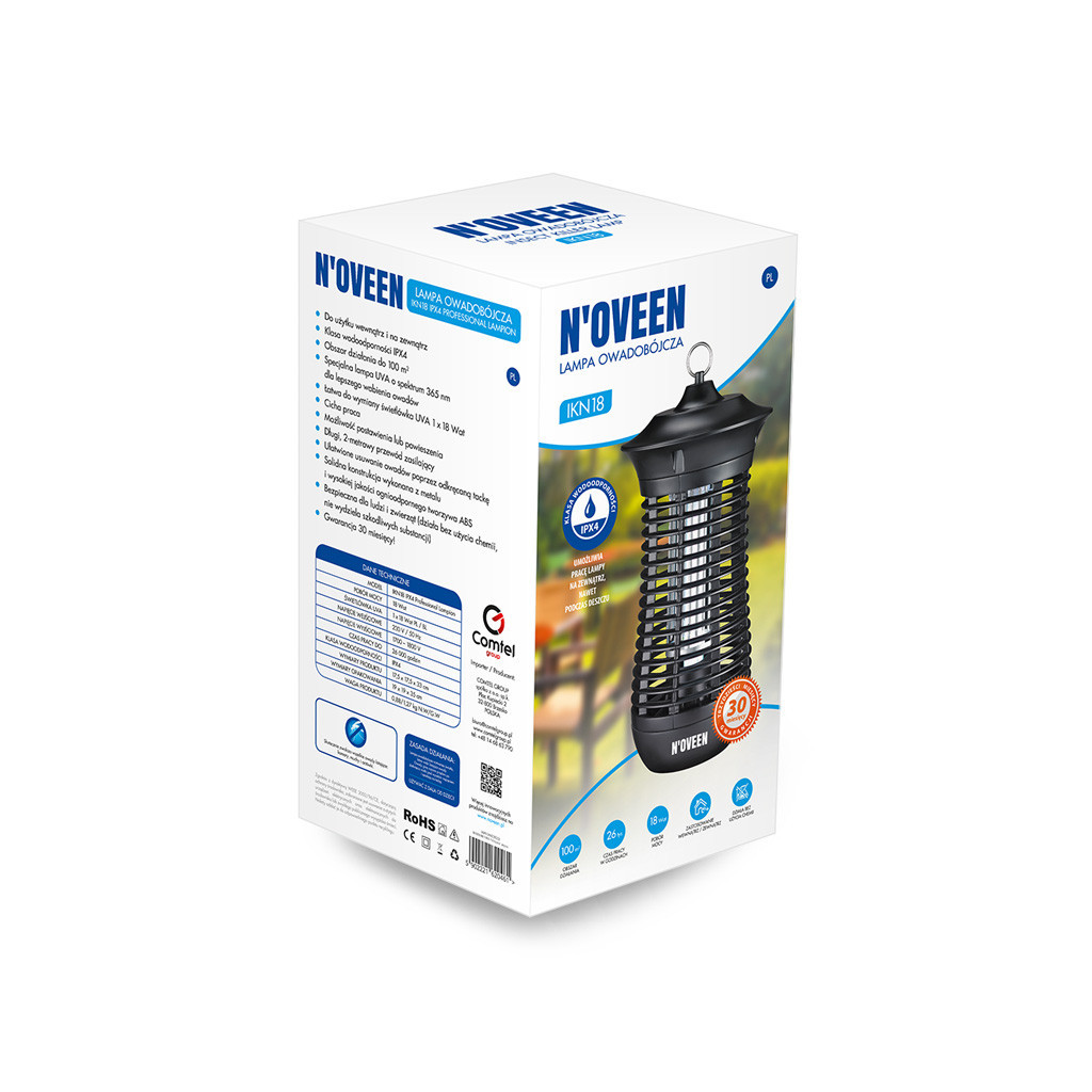 Інсектицидна лампа N'oveen IKN18 (RL076225) - зображення 4