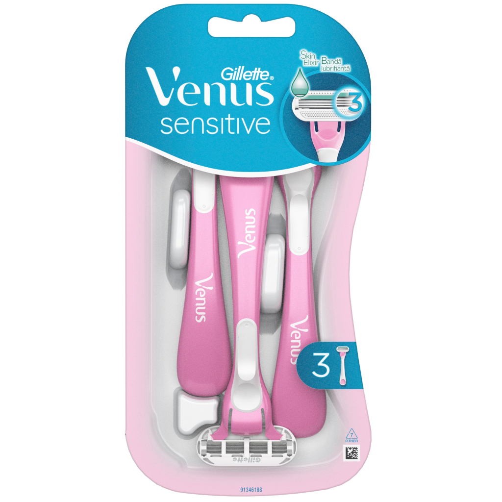 Бритва Gillette Venus Smooth Sensitive 3 шт. (7702018491544) - зображення 2