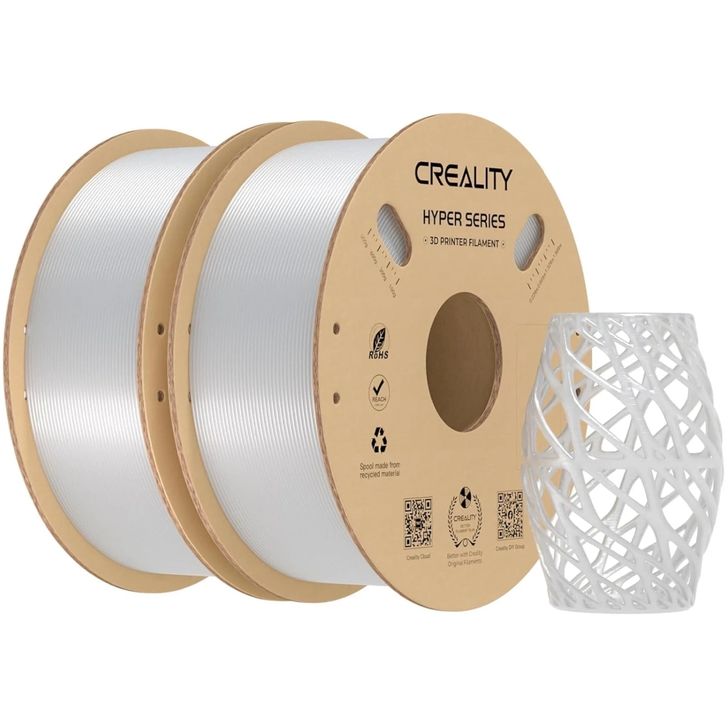 Пластик для 3D-принтера Creality Hyper PETG 1.75мм, transparent, 2x1кг (3301030076) - зображення 1