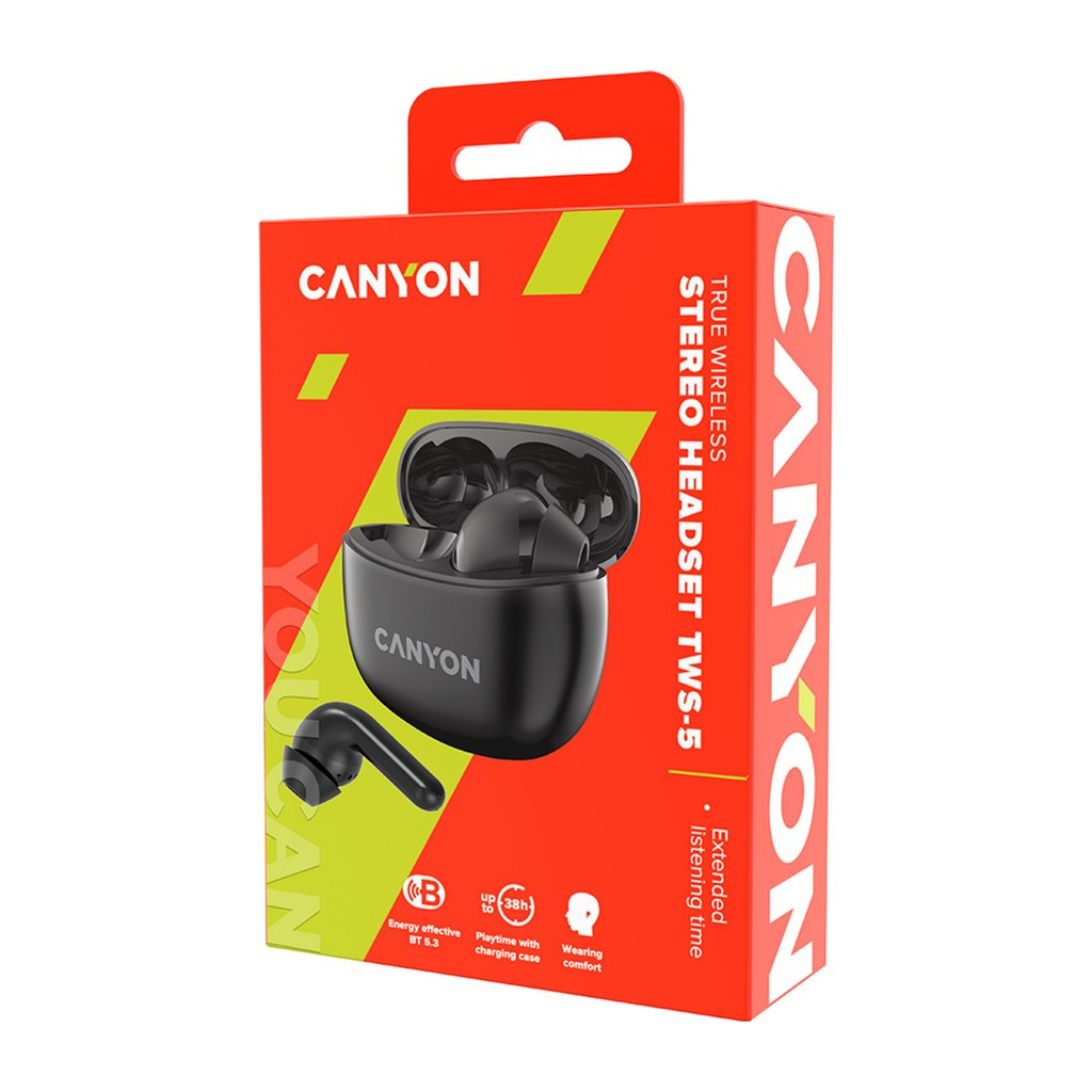 Навушники Canyon TWS-5 Black (CNS-TWS5B) - зображення 5