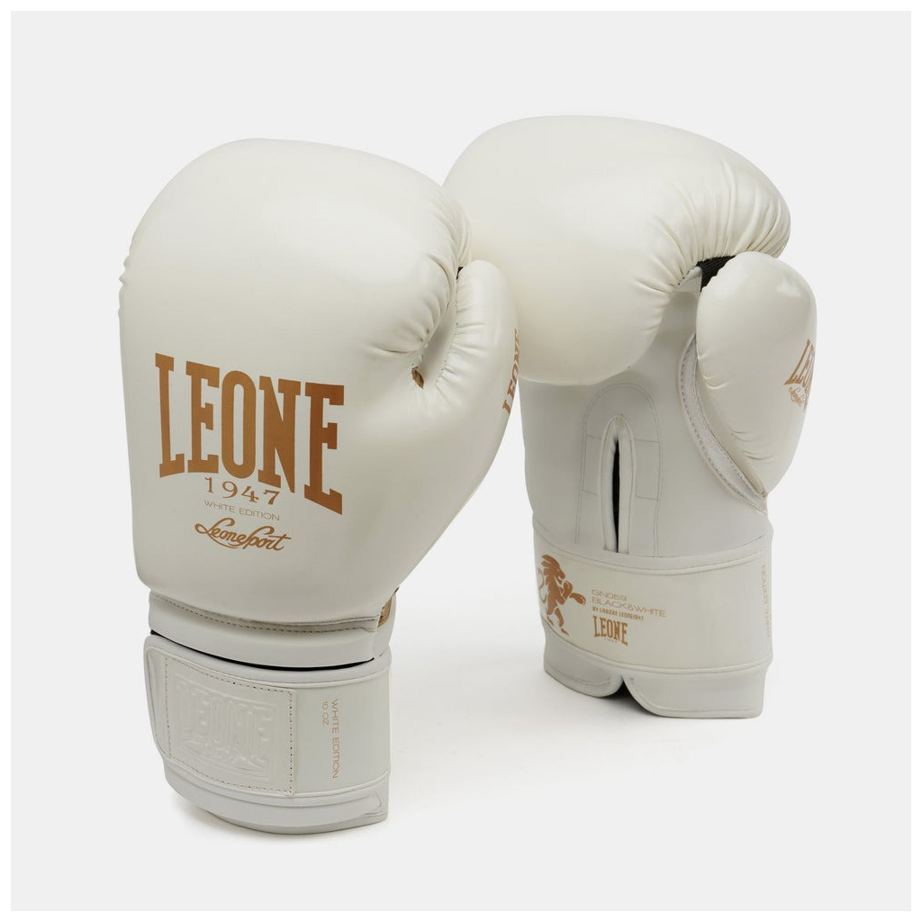 Боксерські рукавички Leone GN059W White/Gold 14 унцій (GN059W_White_14oz) - зображення 2