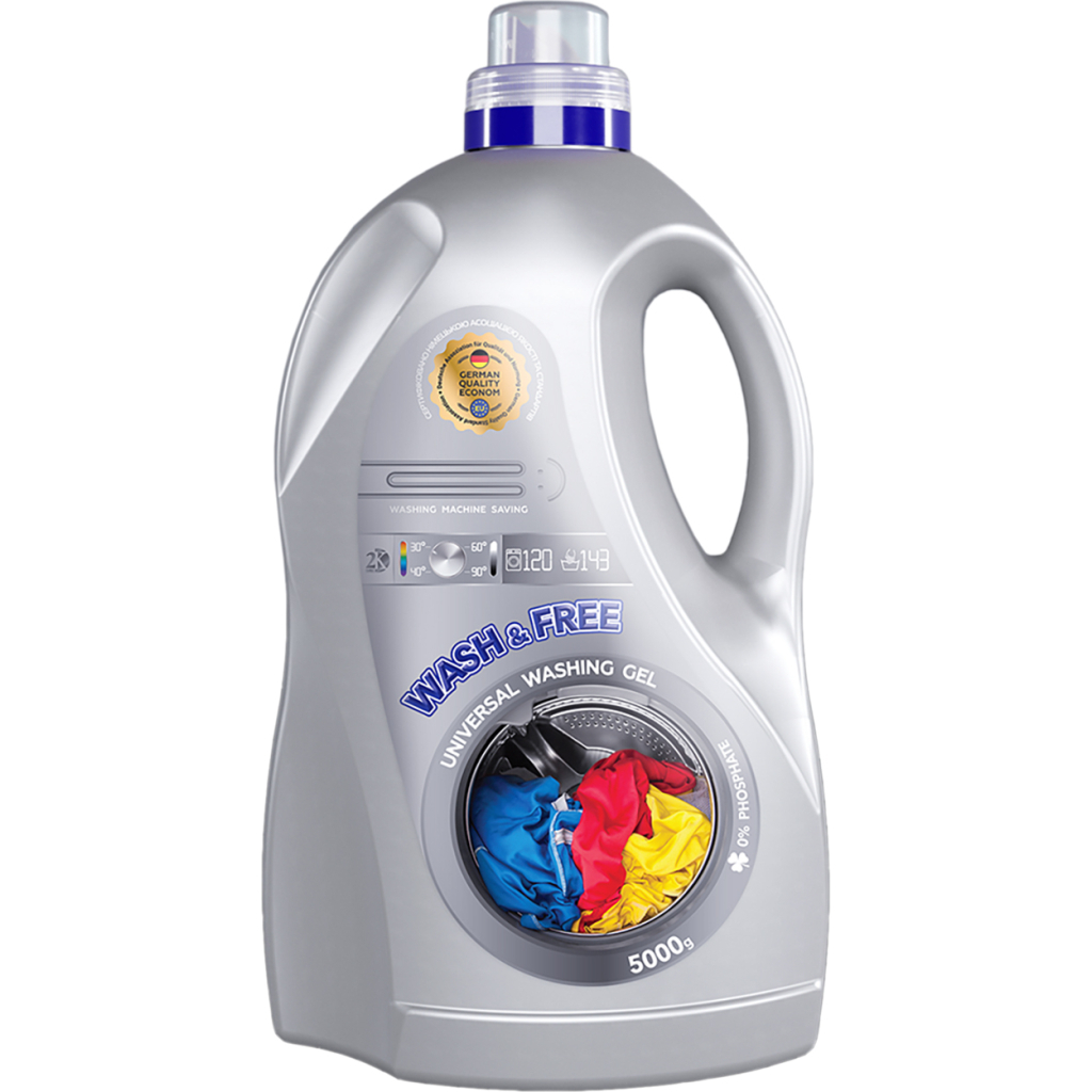 Гель для прання Wash&Free універсальний 5 кг (4260637720245) - зображення 1