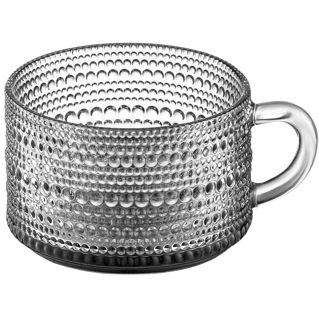 Чашка Ardesto Verbena, 10.5см, скло, сіра (AR5030) - зображення 1