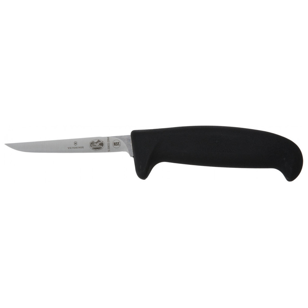 Кухонний ніж Victorinox Fibrox Poultry 9 см Medium Чорний (5.5903.09M) - зображення 1