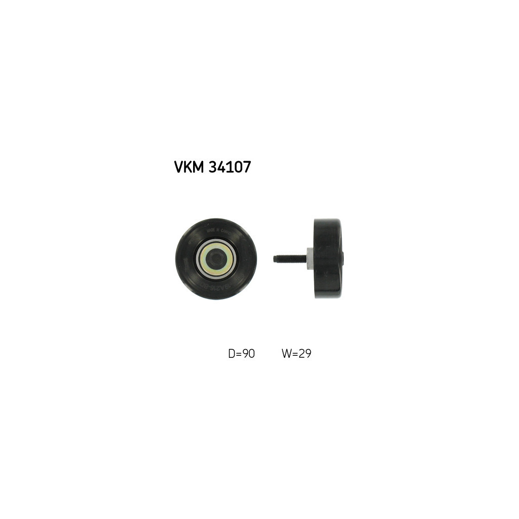 Ролик натягувача ременя SKF VKM 34107 - зображення 1