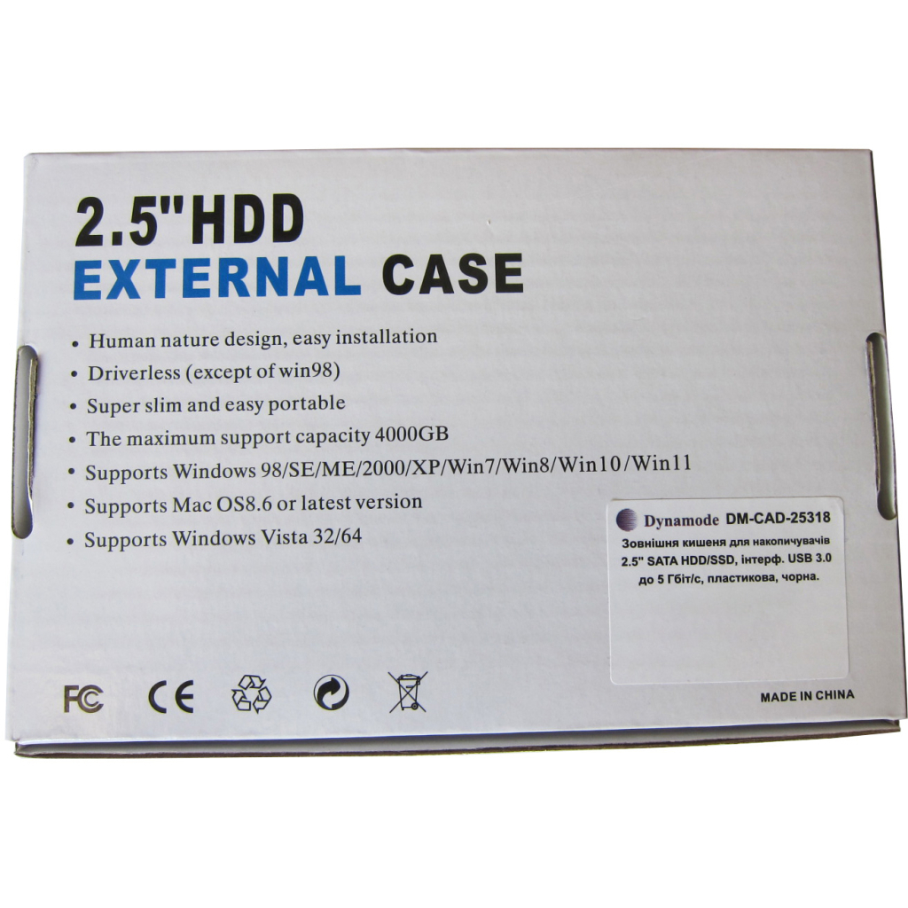 Кишеня зовнішня Dynamode 2.5" SATA HDD/SSD USB 3.0 Black (DM-CAD-25318) - зображення 9