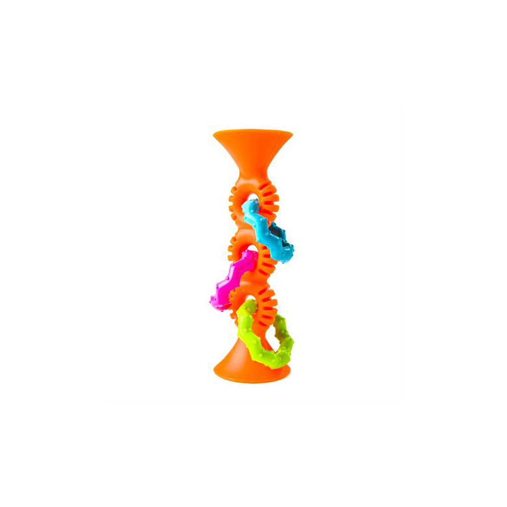 Брязкальце Fat Brain Toys прорізувач на присосках pipSquigz Loops помаранчевий (F165ML) - зображення 1