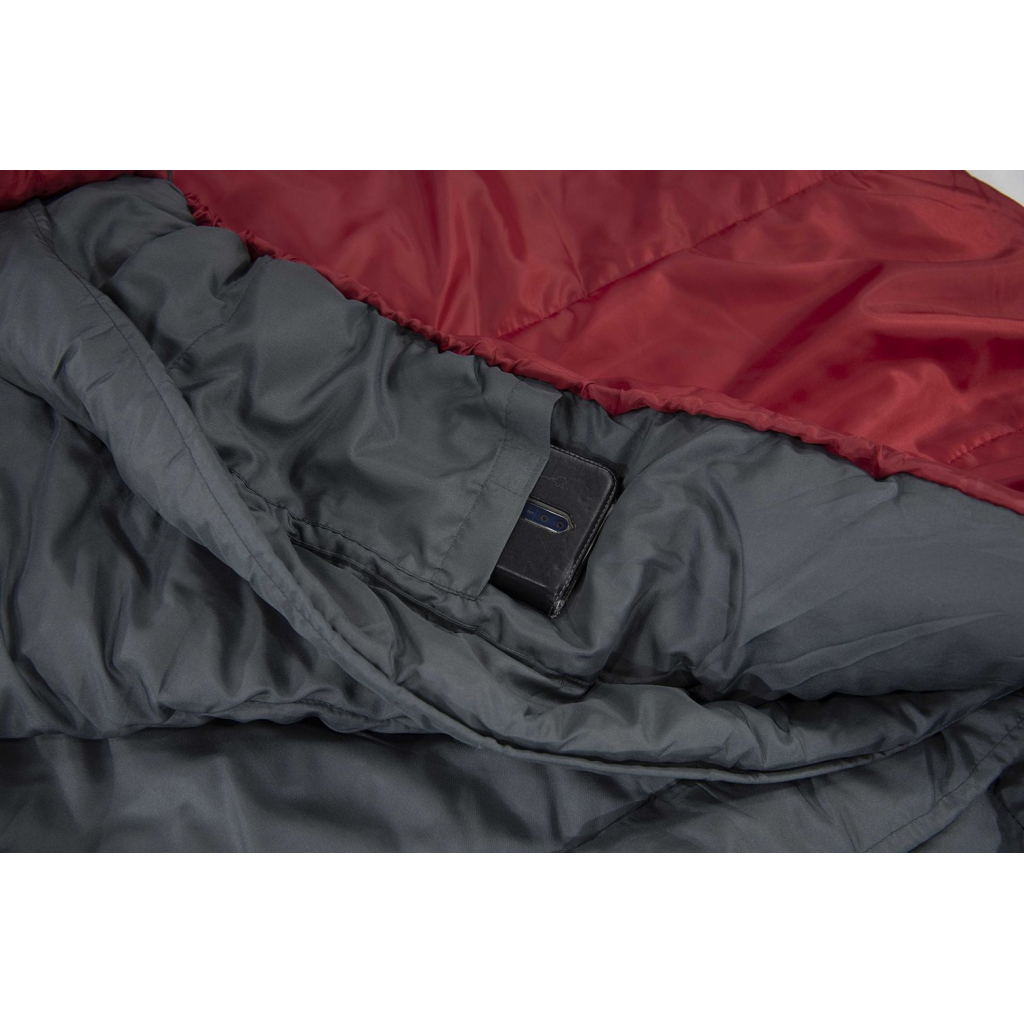 Спальний мішок High Peak TR300 0°C Dark Red/Grey Left (23066) (929557) - зображення 4