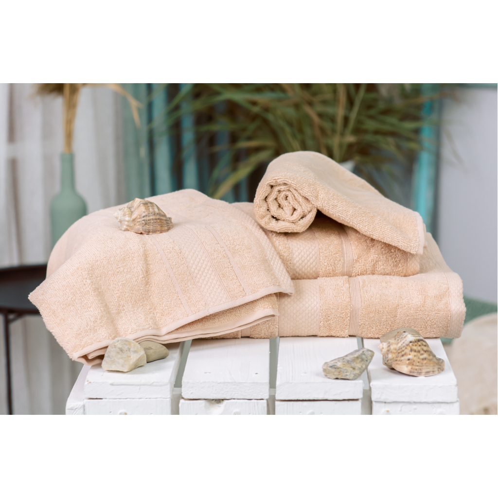 Рушник MirSon набір банних 5075 Elite SoftNess Ivory 40х70, 50х90, 70х140, 100x150 (2200003975673) - зображення 2