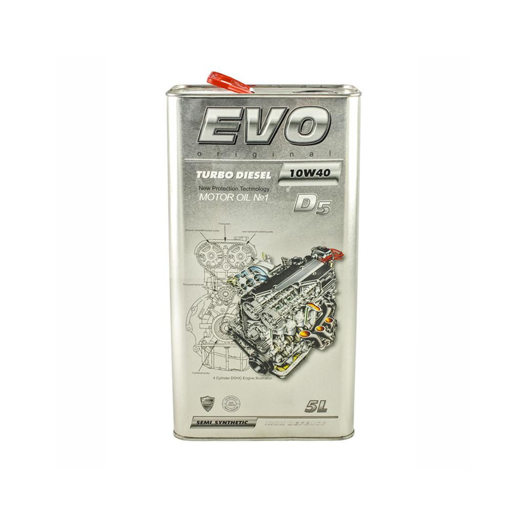 Моторна олива EVO D5 10W-40 TURBO DIESEL 5L (D5 5L 10W-40 TURBO DIESEL) - зображення 1