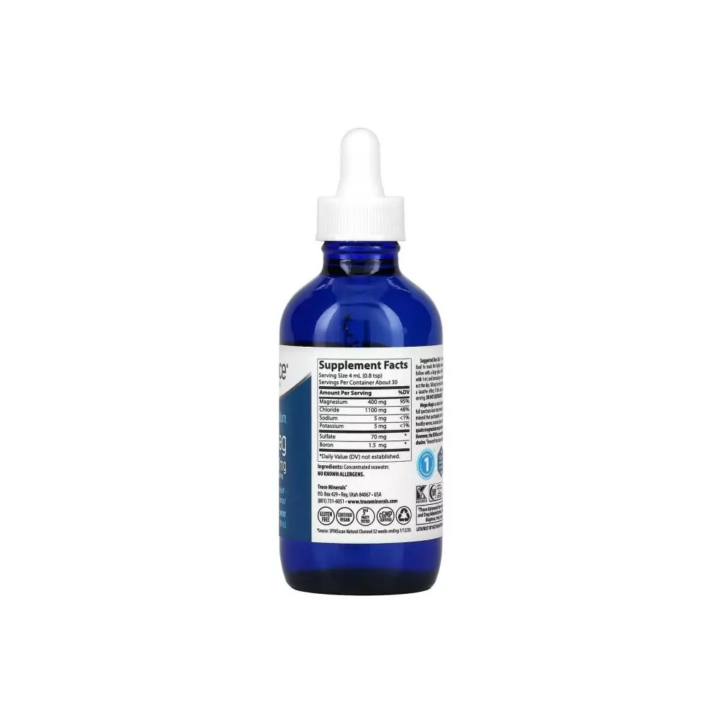 Мінерали Trace Minerals Магній з низьким вмістом натрію, 400 мг, Low Sodium Mega-Mag, 1 (TMR-00025) - зображення 2
