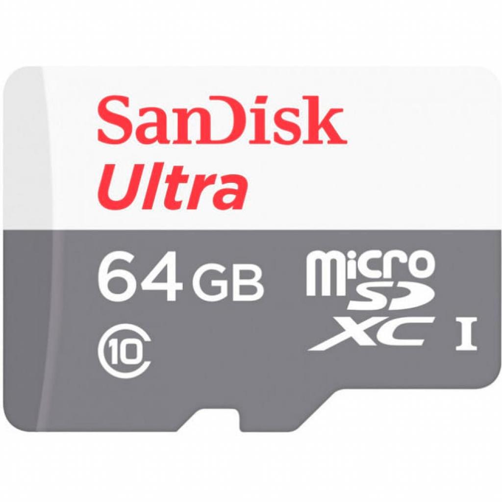 Карта пам'яті SanDisk 64GB microSD class 10 Ultra Light (SDSQUNR-064G-GN3MN) - зображення 1