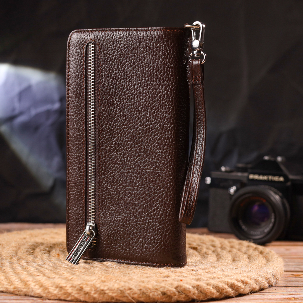 Портмоне Canpellini З натуральної шкіри Коричневе (21537) - зображення 10