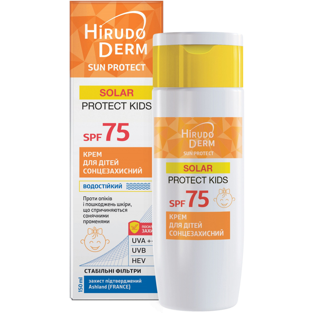 Засіб від засмаги Біокон Hirudo Derm Sun Protect Solar Protect Kids SPF 75 Сонцезахисний крем для дітей 150 мл (4820160038561) - зображення 1