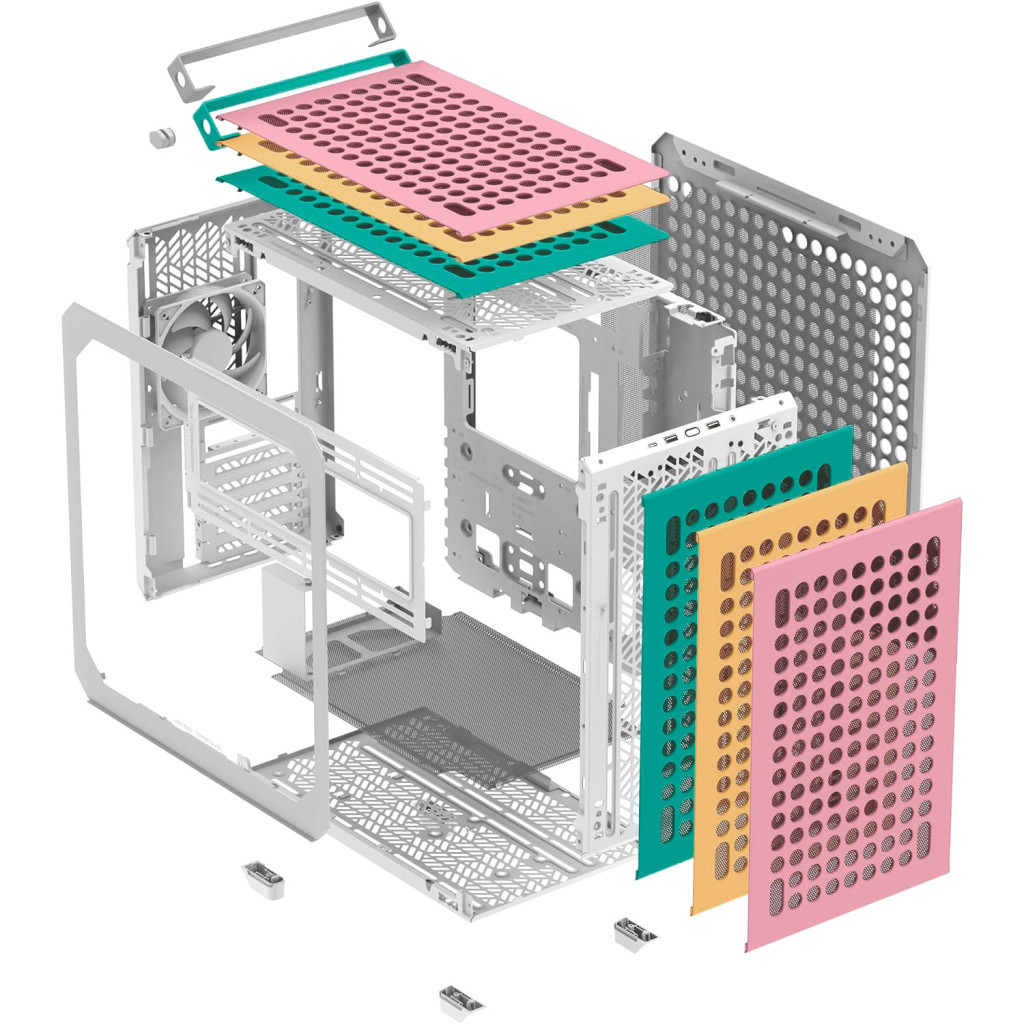 Корпус CoolerMaster CASE MIDITOWER EATX W/O PSU/Q500-DGNN-S00 COOLER MASTER (QUBE 500 Flatpack Macaron Edition) - зображення 7