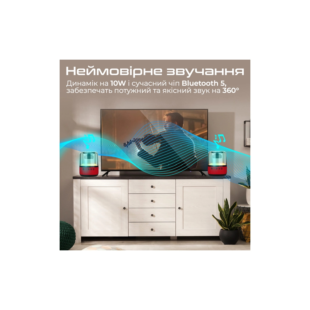 Акустична система Promate Glitz-L Red (glitz-l.red) - зображення 7