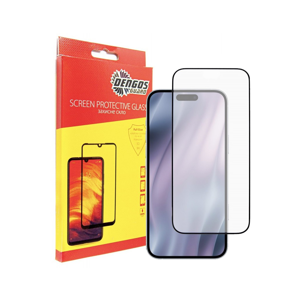 Скло захисне Dengos Full Glue iPhone 17 Air Black (TGFG-411) - зображення 1