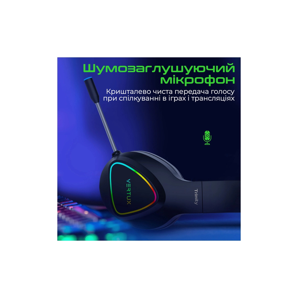 Навушники Vertux Trinity 7.1 Mini Jack 3.5мм Black (trinity.black) - зображення 5